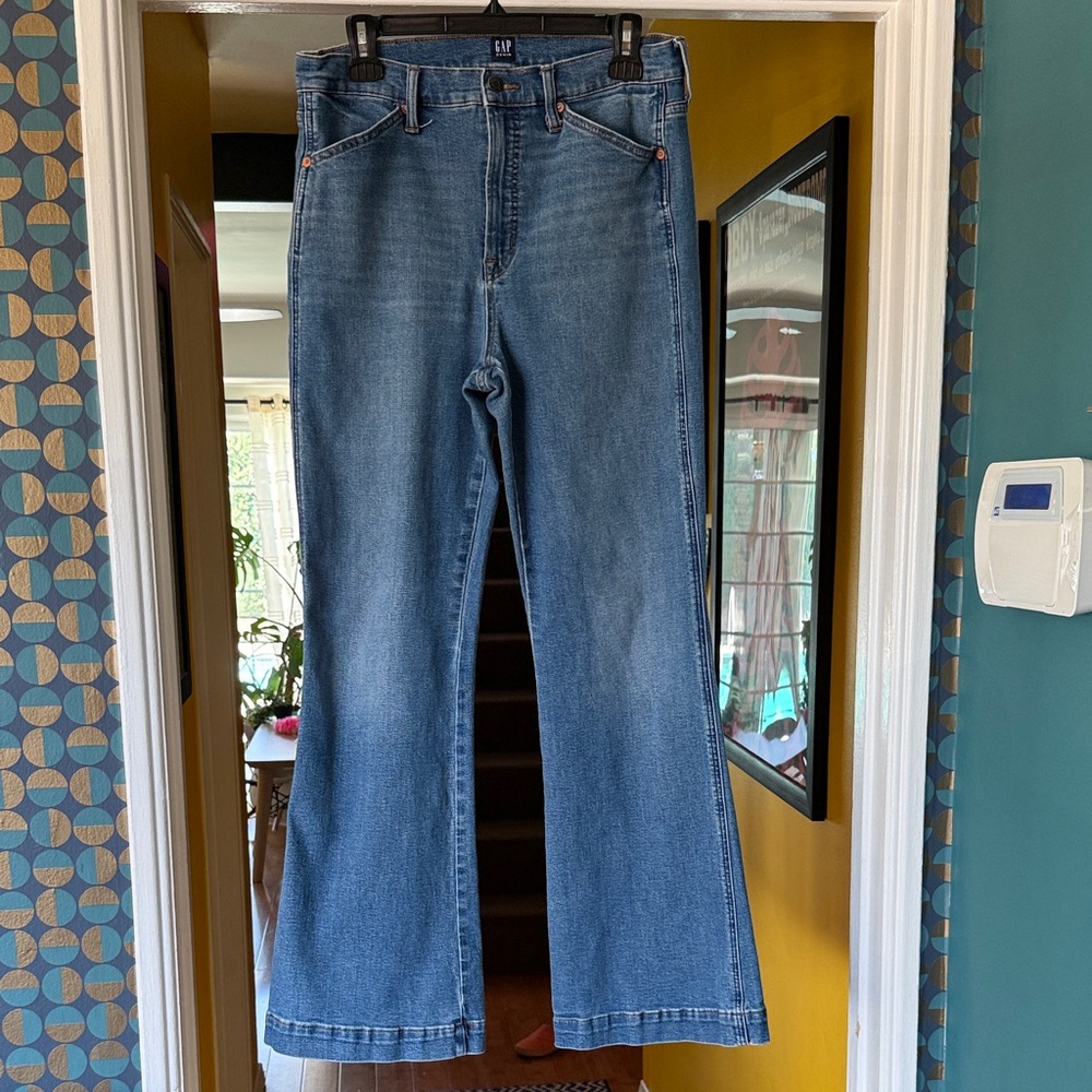 Gap Blue Denim Flare Jeans size 14/32